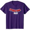 imageMarvel SpiderMan Day August 1 Official Logo TShirtPurple