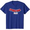 imageMarvel SpiderMan Day August 1 Official Logo TShirtRoyal Blue