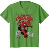 imageMarvel SpiderMan Retro Comic TShirtGrass Green