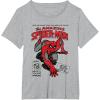 imageMarvel SpiderMan Retro Comic TShirtHeather Grey