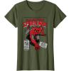 imageMarvel SpiderMan Retro Comic TShirtOlive Green