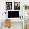 imageMarvel SpiderMan Upside Down Framed Wood Wall Decor  Fun SpiderMan Wall Art for Man Cave or Movie RoomBlack