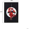 imageMarvel SpiderMan Upside Down Framed Wood Wall Decor  Fun SpiderMan Wall Art for Man Cave or Movie RoomBlackRed