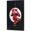 imageMarvel SpiderMan Upside Down Framed Wood Wall Decor  Fun SpiderMan Wall Art for Man Cave or Movie RoomBlackRed