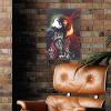 imageMarvel SpiderMan Upside Down Framed Wood Wall Decor  Fun SpiderMan Wall Art for Man Cave or Movie RoomRedBlack
