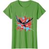 imageMarvel Studios Captain America Brave New World Star Burst TShirtGrass Green