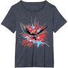 imageMarvel Studios Captain America Brave New World Star Burst TShirtHeather Blue