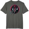 imageMarvel Studios Deadpool ampamp Wolverine Slashed Icon with Claws TShirtAsphalt Grey