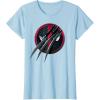 imageMarvel Studios Deadpool ampamp Wolverine Slashed Icon with Claws TShirtBaby Blue