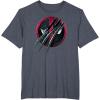 imageMarvel Studios Deadpool ampamp Wolverine Slashed Icon with Claws TShirtHeather Blue