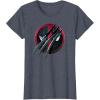 imageMarvel Studios Deadpool ampamp Wolverine Slashed Icon with Claws TShirtHeather Blue