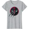 imageMarvel Studios Deadpool ampamp Wolverine Slashed Icon with Claws TShirtHeather Grey