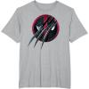 imageMarvel Studios Deadpool ampamp Wolverine Slashed Icon with Claws TShirtHeather Grey