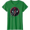 imageMarvel Studios Deadpool ampamp Wolverine Slashed Icon with Claws TShirtKelly Green