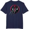 imageMarvel Studios Deadpool ampamp Wolverine Slashed Icon with Claws TShirtNavy Blue