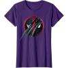 imageMarvel Studios Deadpool ampamp Wolverine Slashed Icon with Claws TShirtPurple
