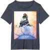 imageMarvel Studios Thunderbolts Comic Art Bucky Barnes Snow Jump TShirtHeather Blue