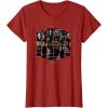 imageMarvel Studios Thunderbolts Team Glitched with Logo TShirtCranberry Red