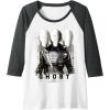 imageMarvel Thunderbolts Ava Starr Ghost Showcase Raglan Baseball TeeDark Heather GreyWhite