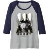 imageMarvel Thunderbolts Ava Starr Ghost Showcase Raglan Baseball TeeNavy BlueAthletic Heather