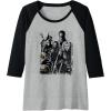 imageMarvel Thunderbolts Topographic Map Group Shot Raglan Baseball TeeBlackAthletic Heather