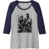 imageMarvel Thunderbolts Topographic Map Group Shot Raglan Baseball TeeNavy BlueAthletic Heather