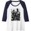 imageMarvel Thunderbolts Topographic Map Group Shot Raglan Baseball TeeNavy BlueWhite