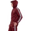 imageMarvel Zip Up Athletic Track Hoodie Adult Sizes XSmall  2XLMaroon  Deadpool