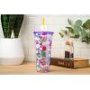 imageSilver Buffalo Marvel Avengers SpiderMan Plastic Cold Cup with Lid and Straw Topper 24 OuncesAlice in Wonderland Wild Flowers