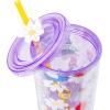imageSilver Buffalo Marvel Avengers SpiderMan Plastic Cold Cup with Lid and Straw Topper 24 OuncesAlice in Wonderland Wild Flowers