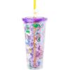 imageSilver Buffalo Marvel Avengers SpiderMan Plastic Cold Cup with Lid and Straw Topper 24 OuncesAlice in Wonderland Wild Flowers