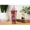 imageSilver Buffalo Marvel Avengers SpiderMan Plastic Cold Cup with Lid and Straw Topper 24 OuncesCars Lightning McQueen