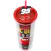 imageSilver Buffalo Marvel Avengers SpiderMan Plastic Cold Cup with Lid and Straw Topper 24 OuncesCars Lightning McQueen
