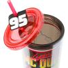 imageSilver Buffalo Marvel Avengers SpiderMan Plastic Cold Cup with Lid and Straw Topper 24 OuncesCars Lightning McQueen