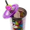imageSilver Buffalo Marvel Avengers SpiderMan Plastic Cold Cup with Lid and Straw Topper 24 OuncesDisney Villains