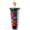 imageSilver Buffalo Marvel Avengers SpiderMan Plastic Cold Cup with Lid and Straw Topper 24 OuncesFive Night at Freddys I Survived