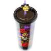 imageSilver Buffalo Marvel Avengers SpiderMan Plastic Cold Cup with Lid and Straw Topper 24 OuncesFive Night at Freddys I Survived