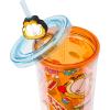 imageSilver Buffalo Marvel Avengers SpiderMan Plastic Cold Cup with Lid and Straw Topper 24 OuncesGarfield Junk Food