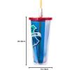 imageSilver Buffalo Marvel Avengers SpiderMan Plastic Cold Cup with Lid and Straw Topper 24 OuncesHarry Potter Hogwarts House Crest