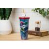 imageSilver Buffalo Marvel Avengers SpiderMan Plastic Cold Cup with Lid and Straw Topper 24 OuncesHarry Potter Hogwarts House Crest