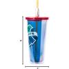 imageSilver Buffalo Marvel Avengers SpiderMan Plastic Cold Cup with Lid and Straw Topper 24 OuncesHarry Potter Hogwarts House Crest