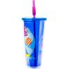 imageSilver Buffalo Marvel Avengers SpiderMan Plastic Cold Cup with Lid and Straw Topper 24 OuncesLilo and Stitch Cosmic Surfer