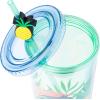 imageSilver Buffalo Marvel Avengers SpiderMan Plastic Cold Cup with Lid and Straw Topper 24 OuncesLilo and Stitch Glitter
