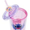 imageSilver Buffalo Marvel Avengers SpiderMan Plastic Cold Cup with Lid and Straw Topper 24 OuncesLilo and Stitch Life is a Party