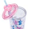 imageSilver Buffalo Marvel Avengers SpiderMan Plastic Cold Cup with Lid and Straw Topper 24 OuncesLilo and Stitch and Angel Love You Watercolor