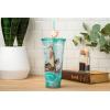 imageSilver Buffalo Marvel Avengers SpiderMan Plastic Cold Cup with Lid and Straw Topper 24 OuncesMoana
