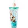 imageSilver Buffalo Marvel Avengers SpiderMan Plastic Cold Cup with Lid and Straw Topper 24 OuncesMoana