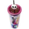 imageSilver Buffalo Marvel Avengers SpiderMan Plastic Cold Cup with Lid and Straw Topper 24 OuncesNightmare Before Christmas Misfit Love