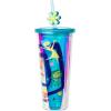 imageSilver Buffalo Marvel Avengers SpiderMan Plastic Cold Cup with Lid and Straw Topper 24 OuncesPixar Inside Out 2 Iridescent
