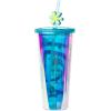 imageSilver Buffalo Marvel Avengers SpiderMan Plastic Cold Cup with Lid and Straw Topper 24 OuncesPixar Inside Out 2 Iridescent